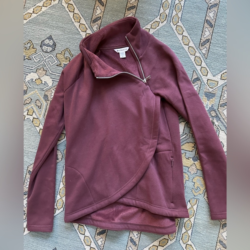 Athleta asymmetrical zip sweatshirt
